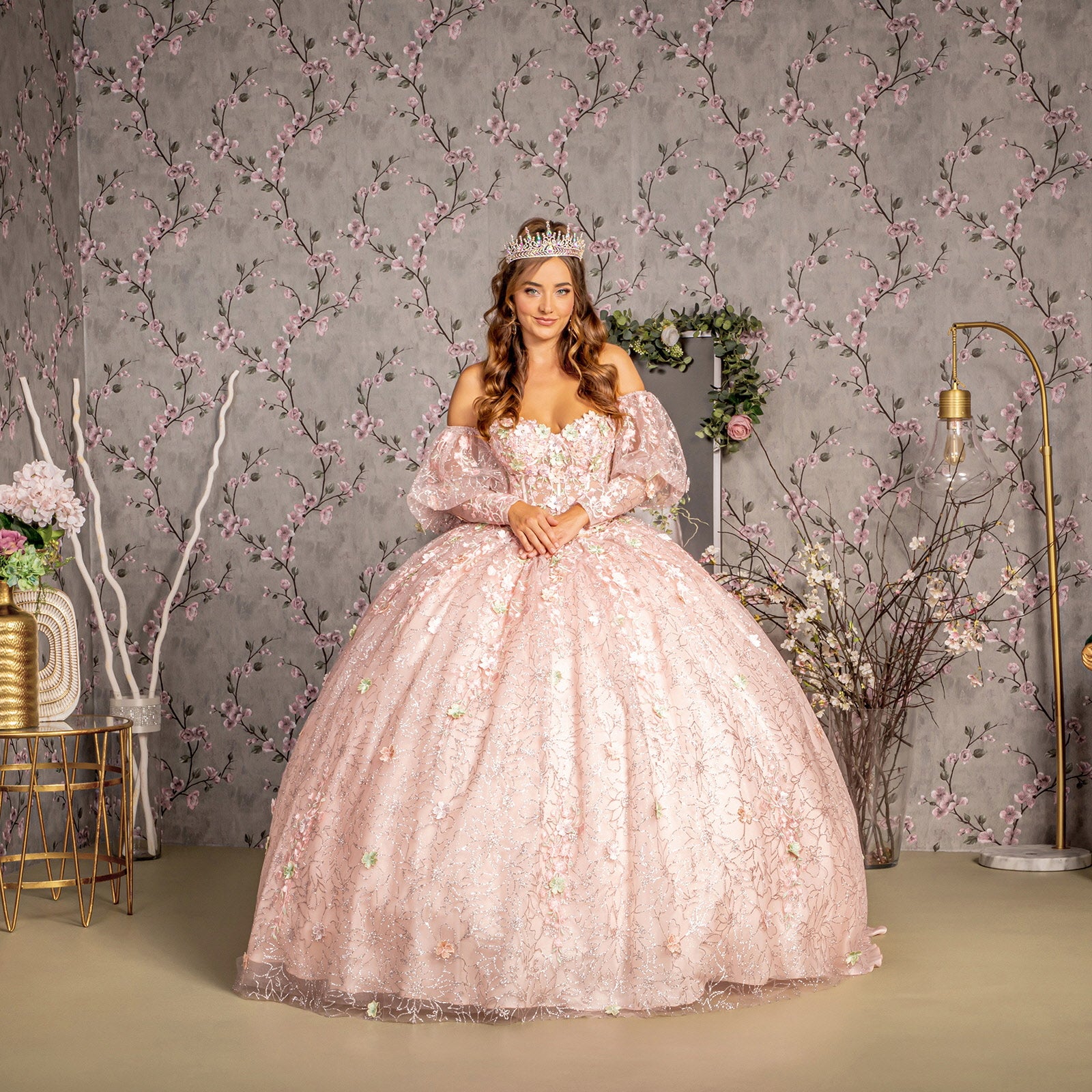 Detachable Ribbon Long Quinceanera Dress The Dress Outlet Detachable Ribbon Long Quinceanera Dress The Dress Outlet