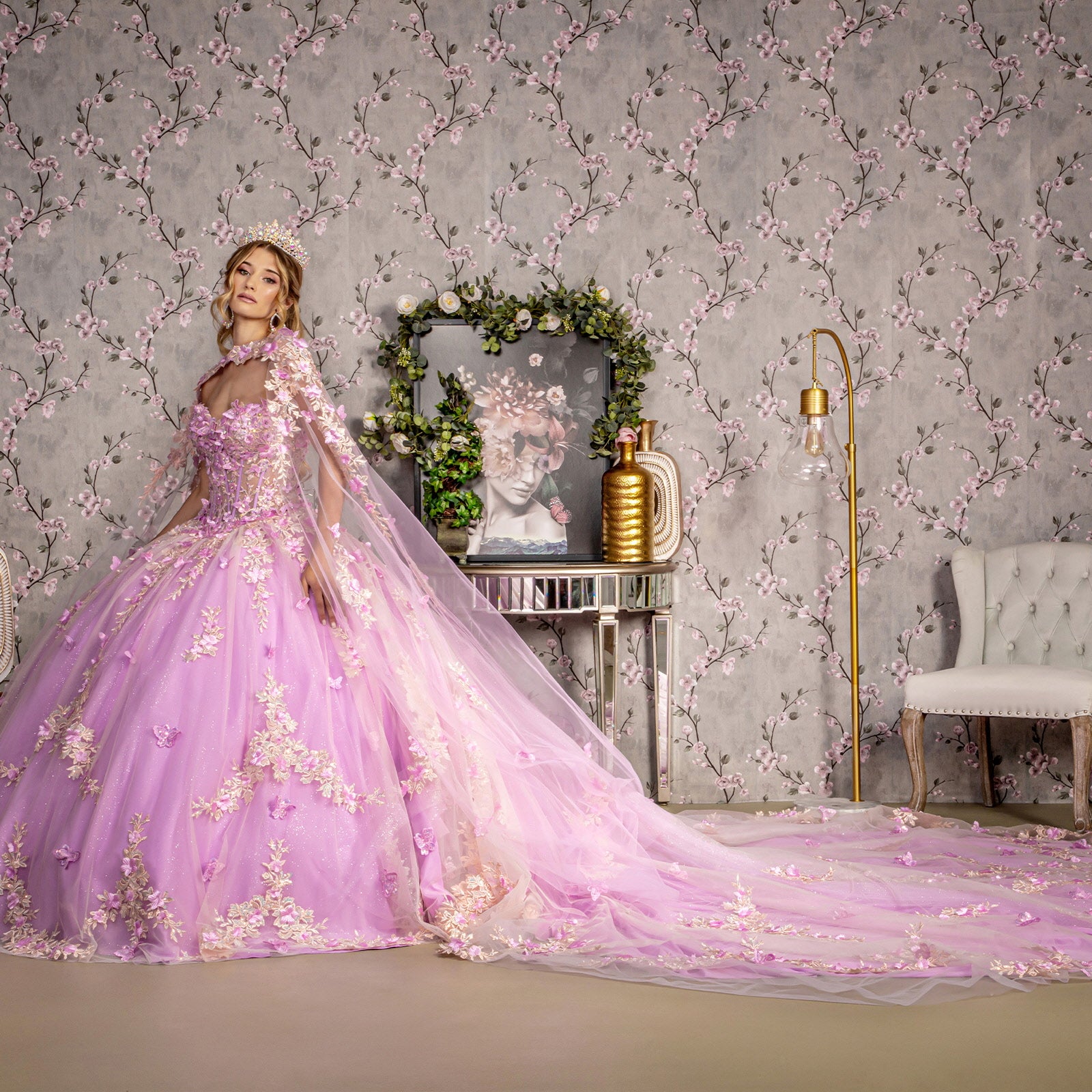 Sweet 16 Long Quinceanera Ball Gown