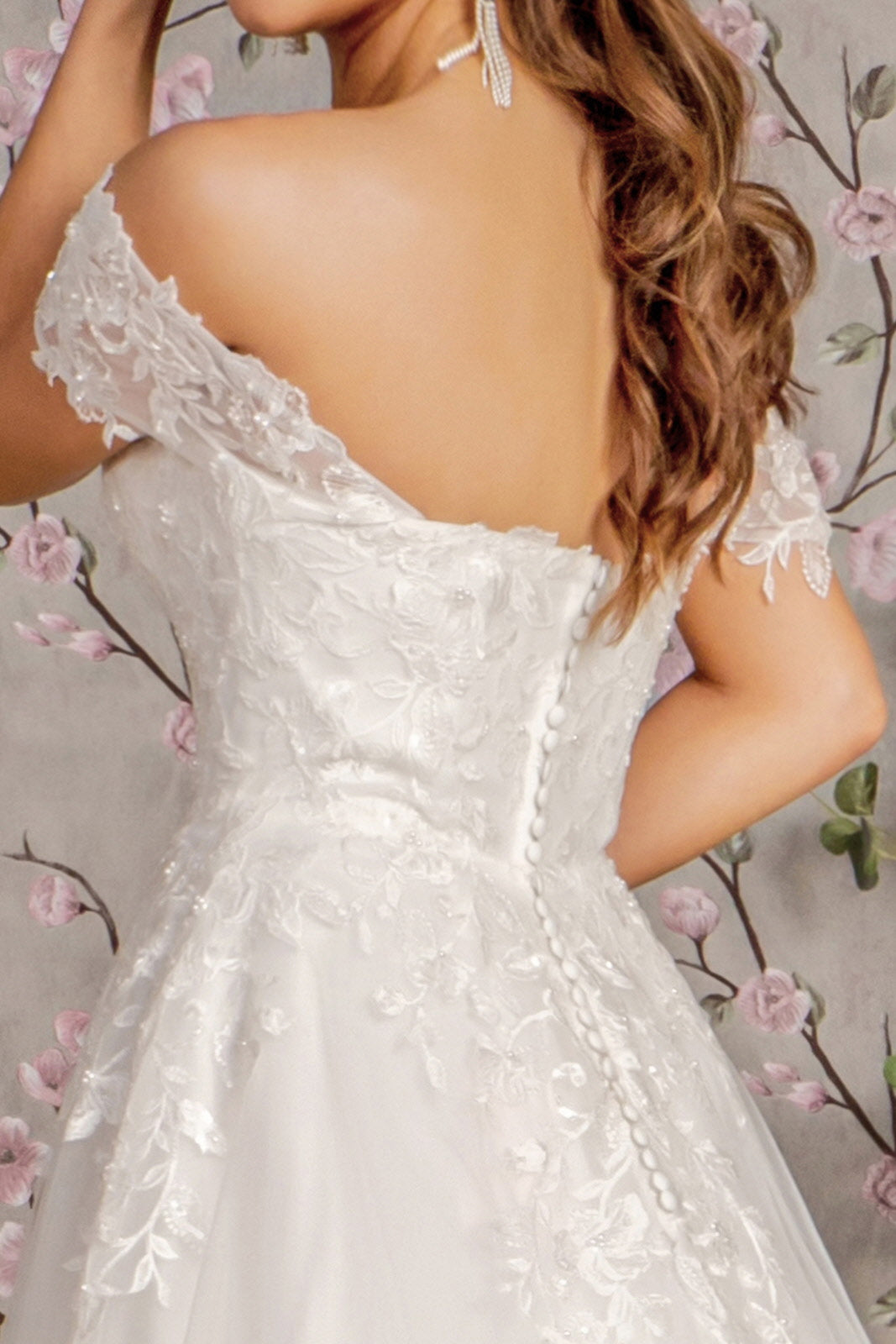 Simple A line Long Wedding Gown