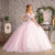 Quinceniera Dresses Jewel Glitter Ruffled Quinceanera Ball Gown Pink