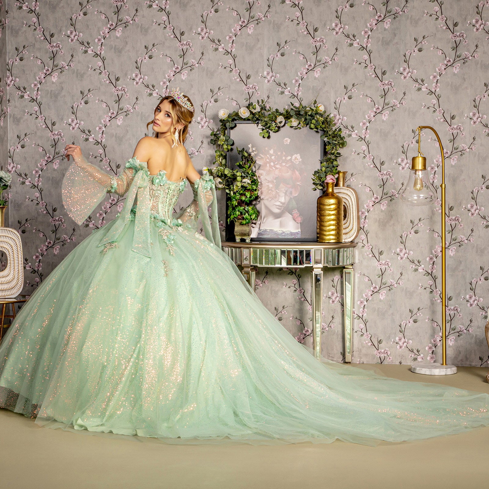 Long Quinceanera Ball Gown