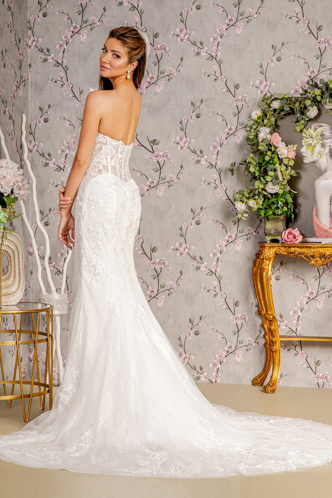 slim fit dress slacks Glitter Mermaid Long Wedding Gown