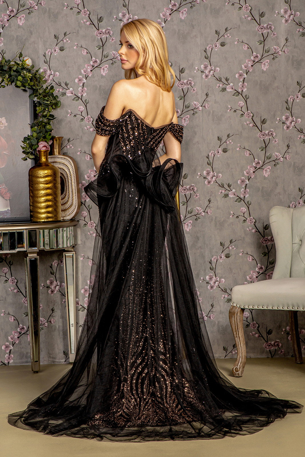 Detachable Waist Drape Mermaid Long Prom Dress