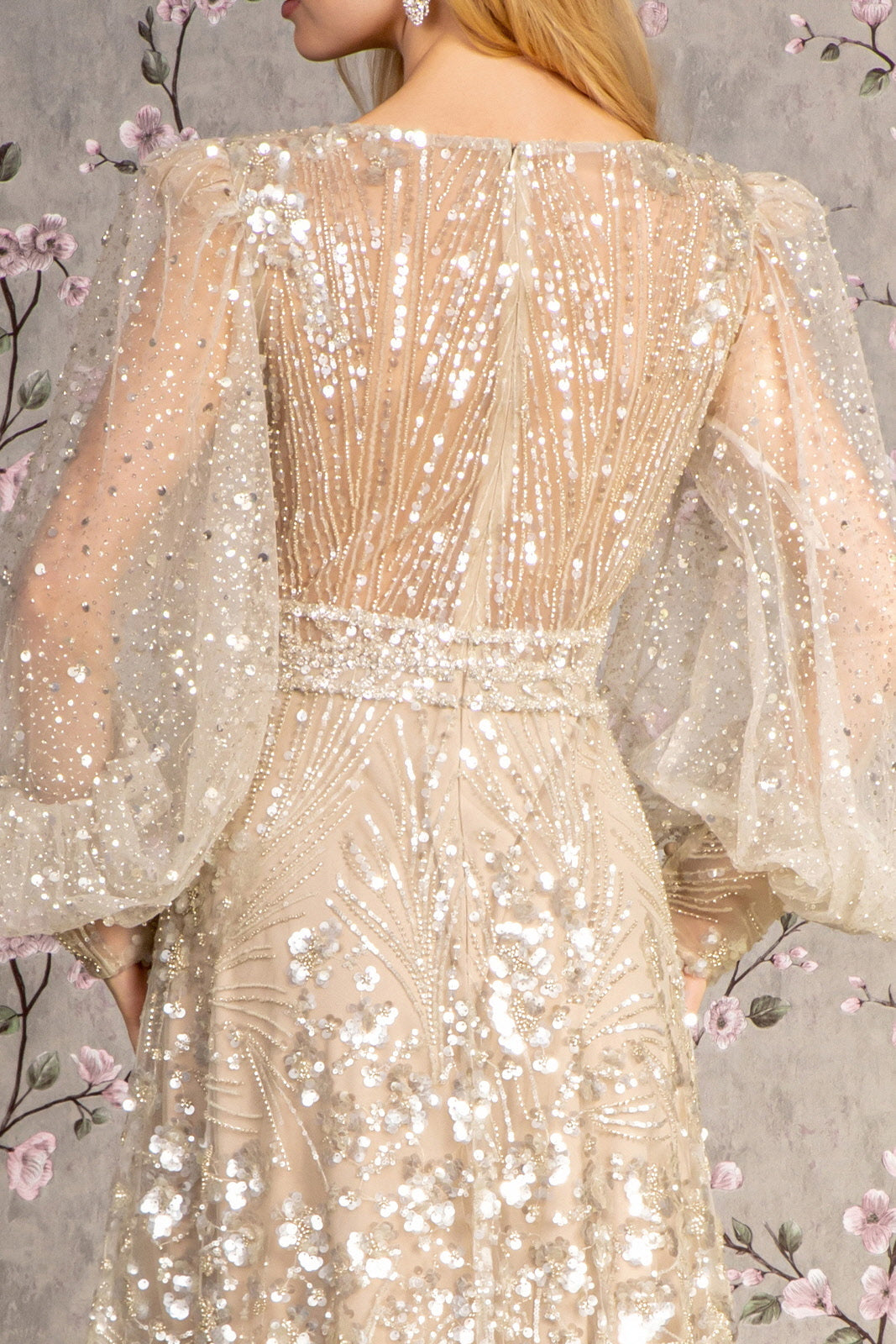 Long Mother of the Bride Glitter Dress