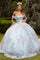 Quinceniera Dresses  Glitter Quinceanera Dress Applique Long Ball Gown Tiffany