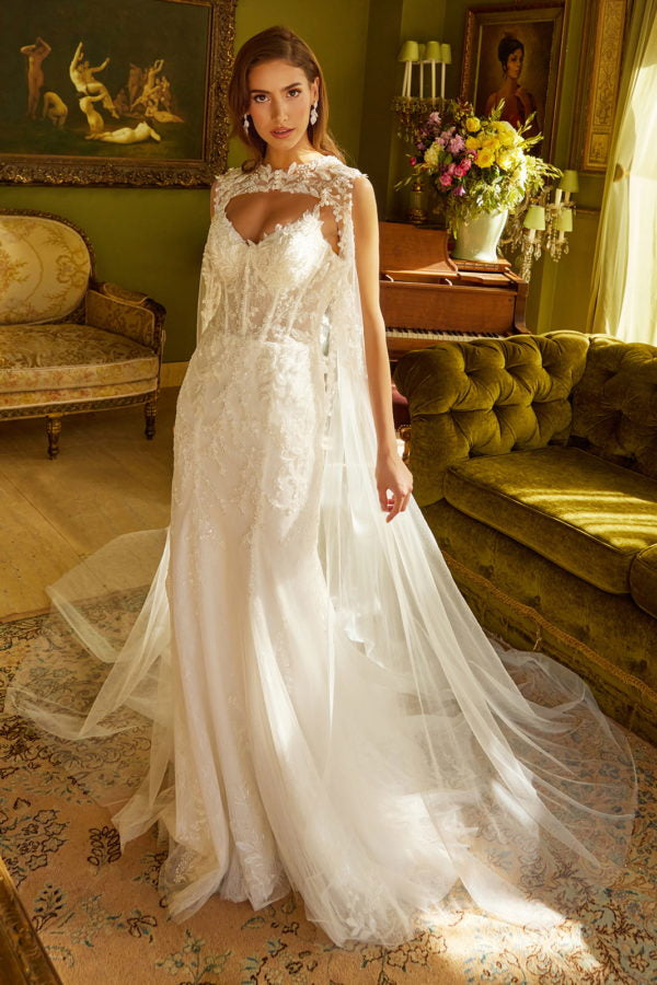 Long Bridal Gown Sequin Corset Wedding Dress - Off White / 3XL Long Bridal Gown Sequin Corset Wedding Dress - Off White / 3XL