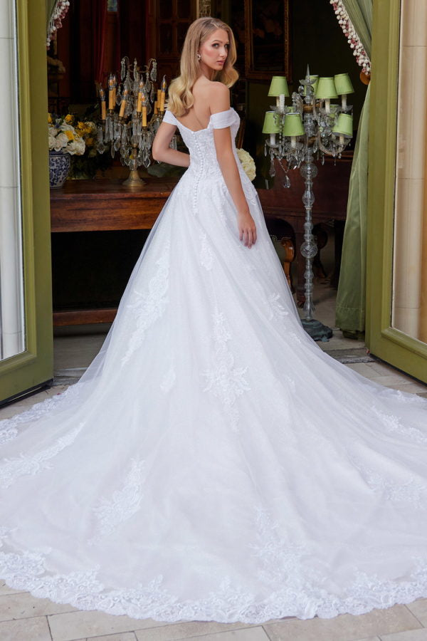 A Line Long Bridal Gown Wedding Dress