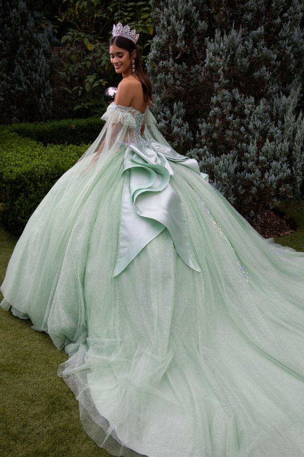 Sweet 16 Glitter Long Ball Gown Quinceanera Dress – The Dress Outlet