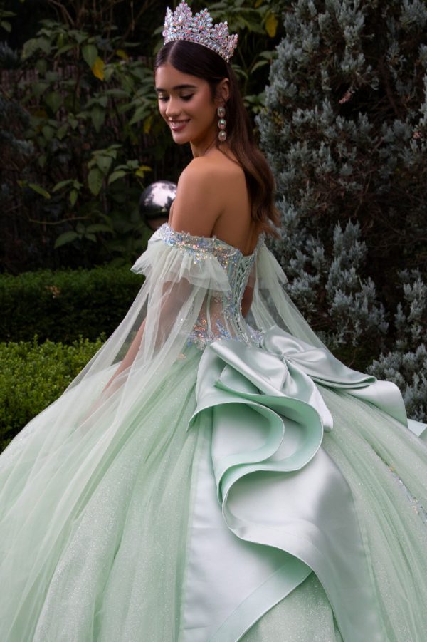 Sweet 16 Glitter Long Ball Gown Quinceanera Dress The Dress Outlet Sweet 16 Glitter Long Ball Gown Quinceanera Dress The Dress Outlet