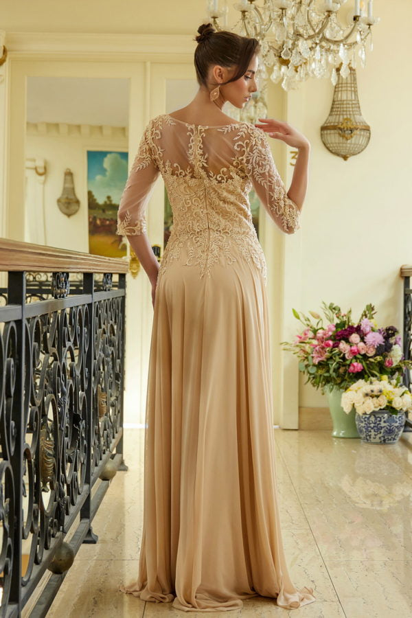Formal Mother of the Bride Sequin Long Dress