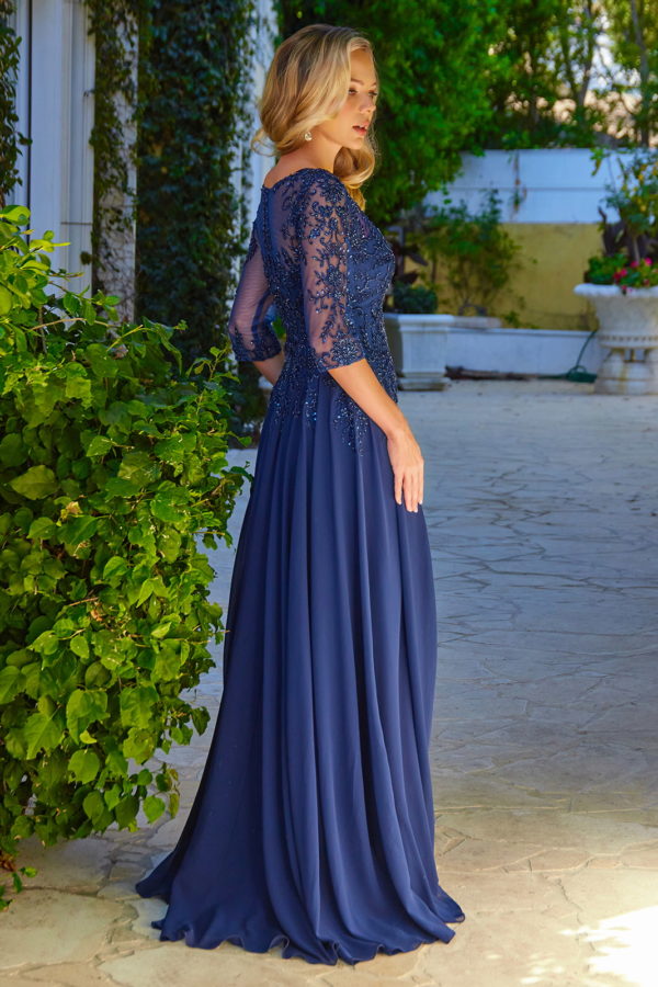 Formal Mother of the Bride Sequin Long Dress
