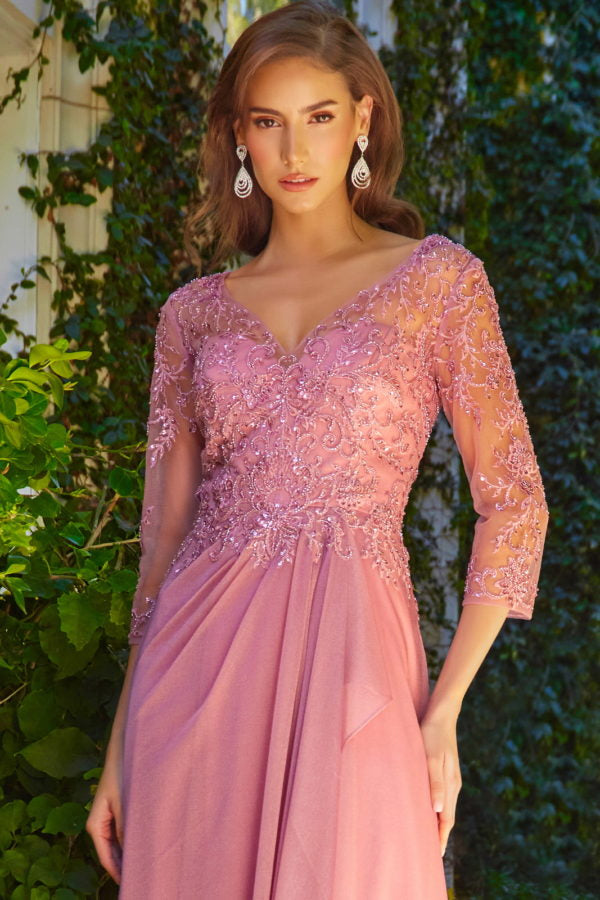 Mother of the Bride Long Sequin A Line Formal Dress