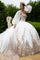 Quinceniera Dresses Sweet 16 Long Ball Gown Quinceanera Sequin Dress Ivory Gold