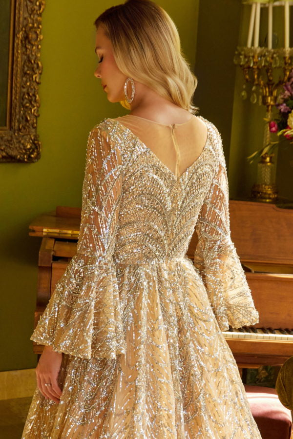 Long Sleeve Gold Glitter Sequin Dress Gold Sparkle Long Sleeve Dress GOLD SEQUIN LONG SLEEVE BODYCON DRESS Long Sleeve Gold Glitter Sequin Dress Gold Sparkle Long Sleeve Dress GOLD SEQUIN LONG SLEEVE BODYCON DRESS