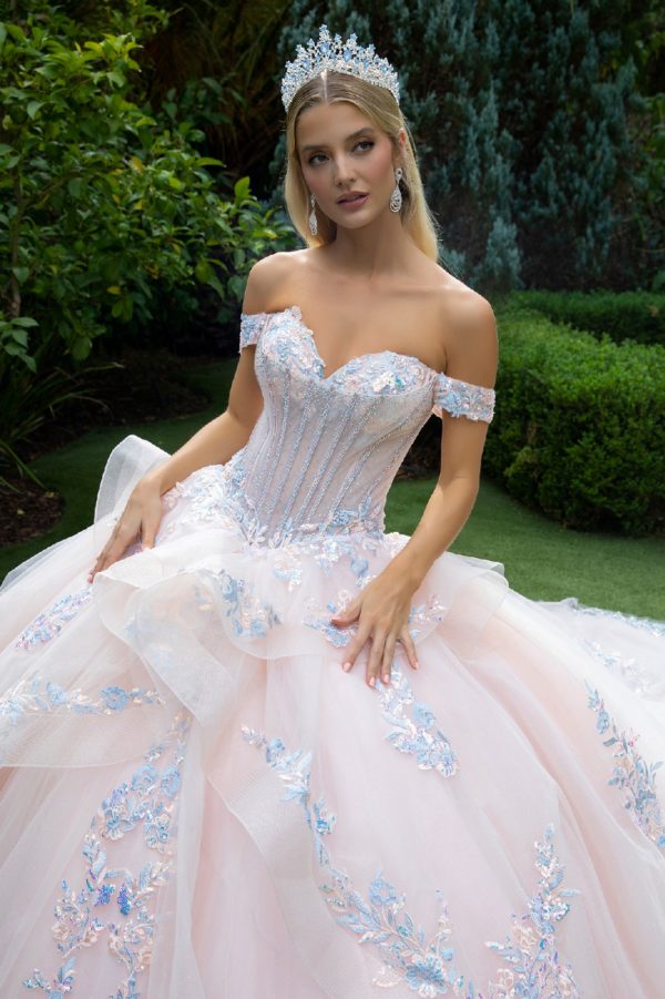 Glitter Sequin Ball Gown Sweet 16 Quinceanera Dress