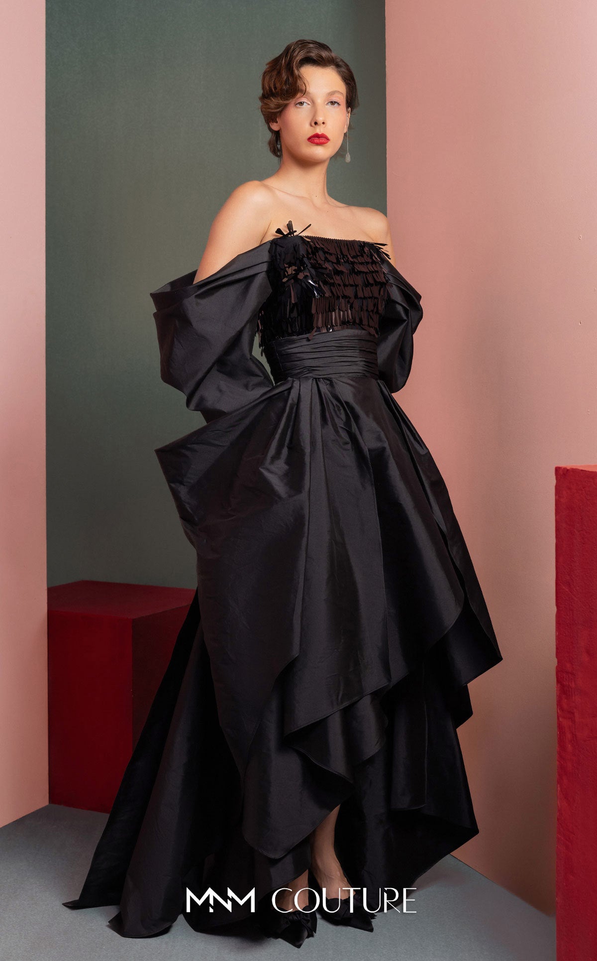 Formal Dresses High Low A Line Formal Prom Dress MNM Couture GOF2506 Black