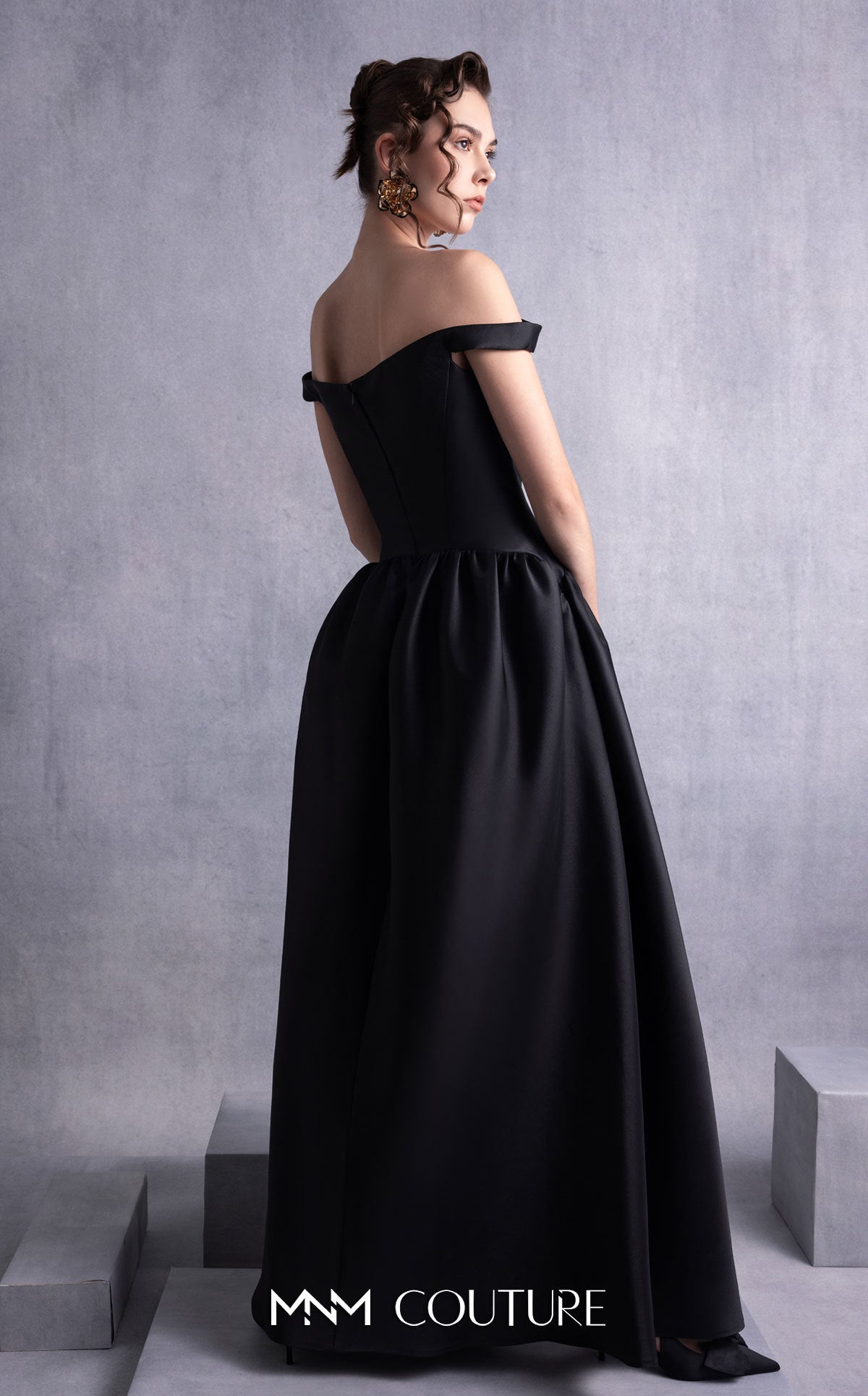 Formal Dresses Long Formal Prom A Line Dress MNM Couture GOS2507 Black
