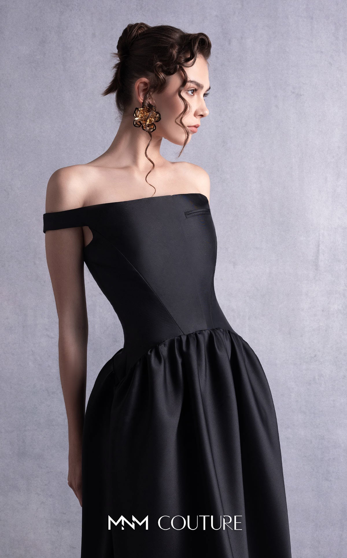 Formal Dresses Long Formal Prom A Line Dress MNM Couture GOS2507 Black