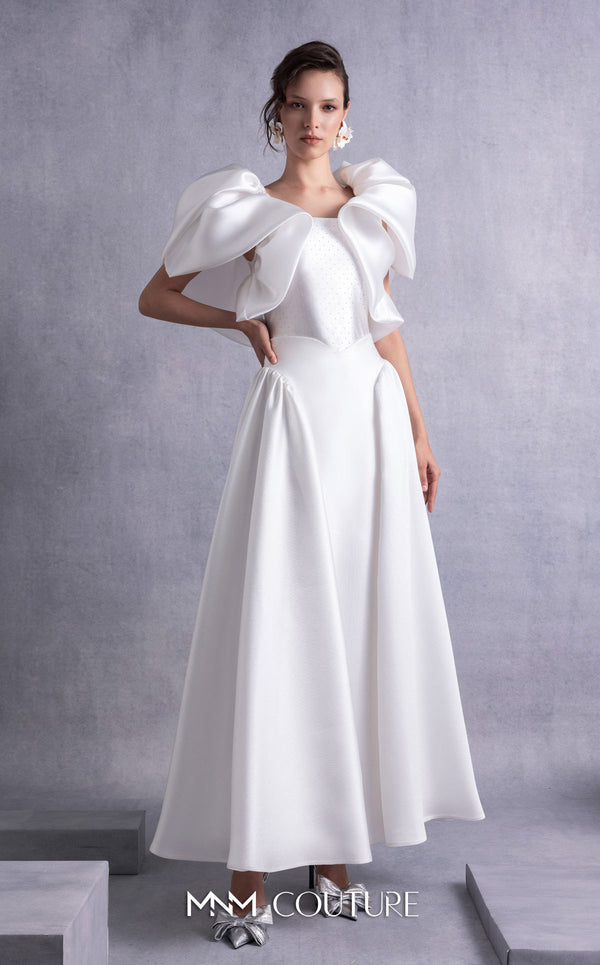 Long Wedding Two Piece A Line Dress MNM Couture GOS2510