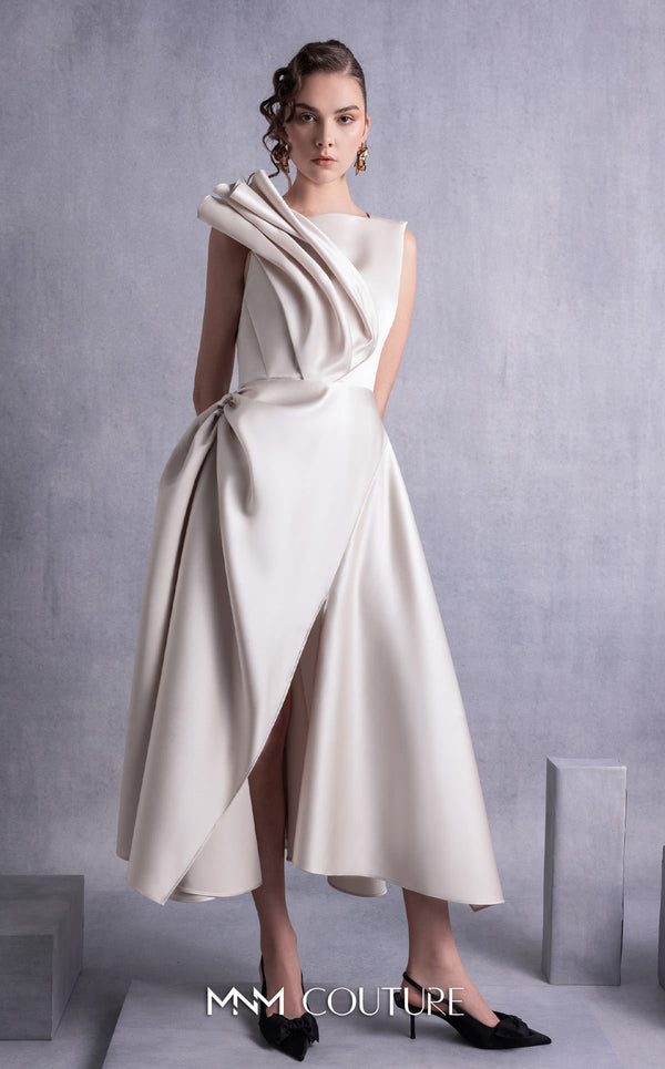 Midi A Line Cocktail Dress MNM Couture GOS2517