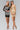 Cocktail Dresses Short Fitted Long Sleeve Cocktail Mini Dress Silver/Black