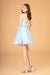 Cocktail Dresses Homecoming Babydoll Short Dress Baby Blue