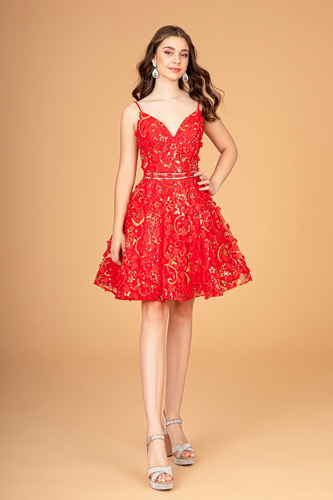 Homecoming Babydoll Short Dress - Red / 2XL Homecoming Babydoll Short Dress - Red / 2XL