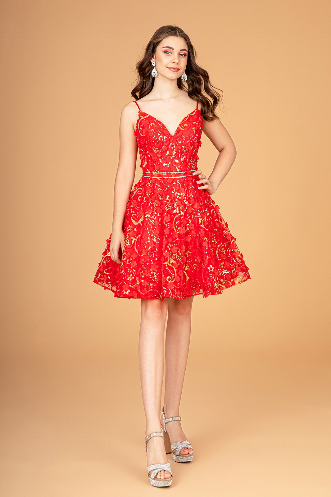 Cocktail Dresses Homecoming Babydoll Short Dress Red