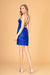 Cocktail Dresses Sequin Short Bodycon Homecoming Dress Royal Blue