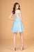 Cocktail Dresses Babydoll Homecoming Short Dress Baby Blue