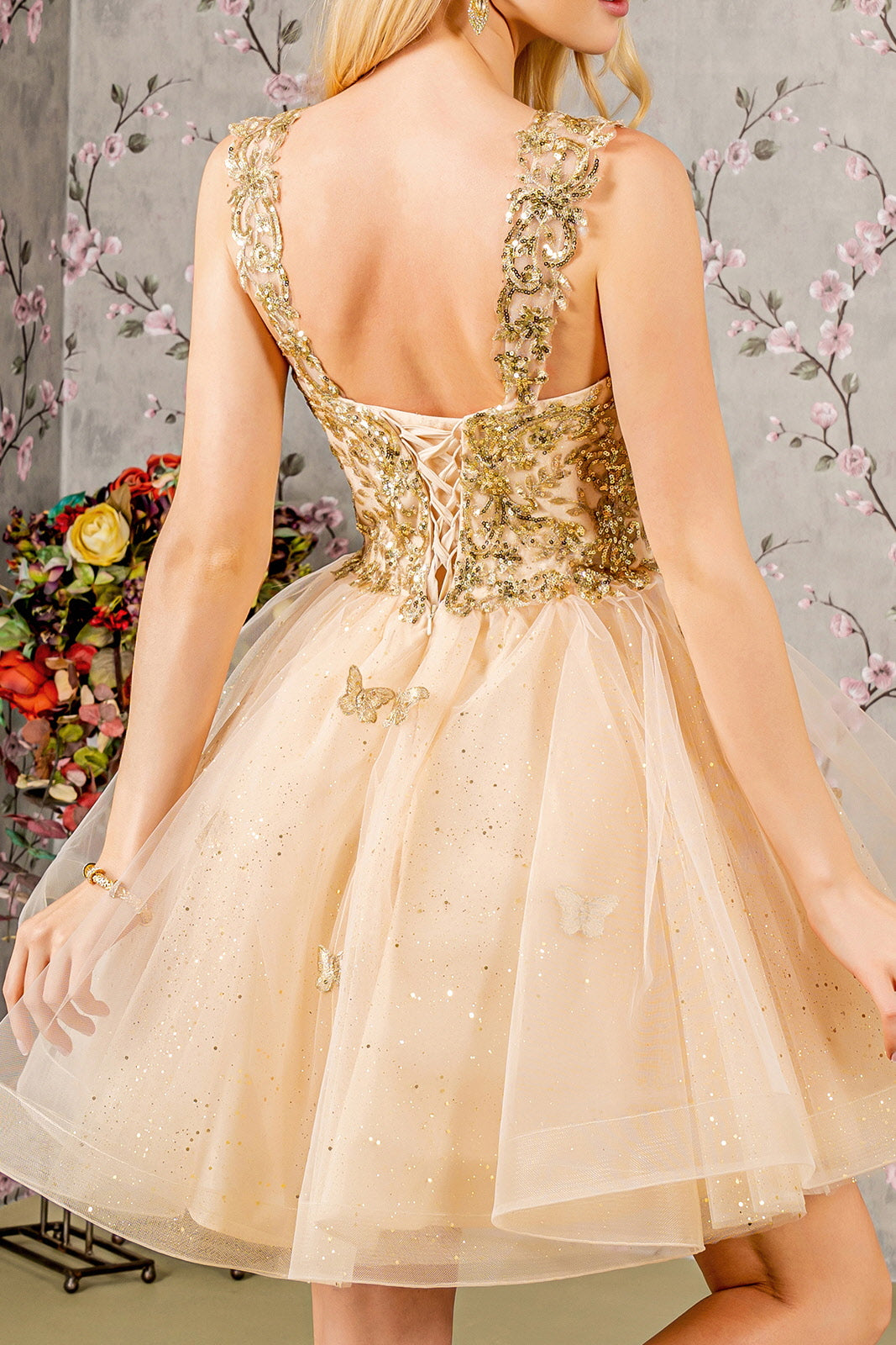 Homecoming Short Cocktail Glitter Prom Dress
