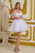 Short Homecoming A Line Glitter Sequin Prom Dress White