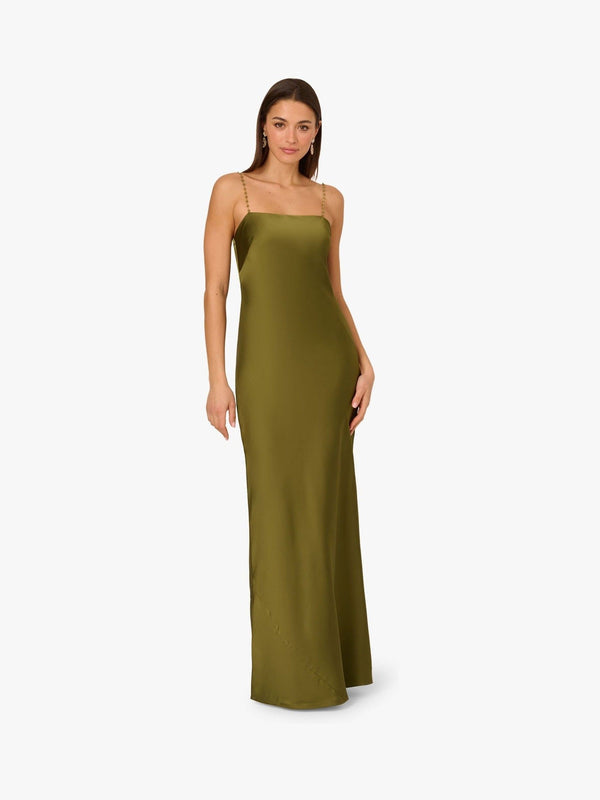 Square Floor-Length Satin Prom Sheath/Column Kay Unger 5648558