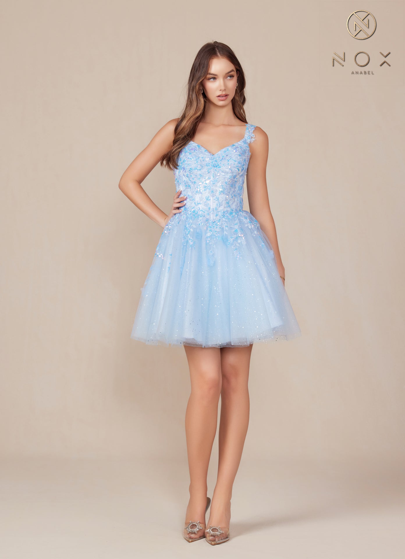 Cocktail Dresses Short A Line Cocktail Dress Sky Blue
