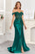 Prom Dresses Long Fitted Corset Formal Applique Prom Dress Emerald