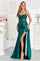 Prom Dresses Pleated Long Formal Applique Corset Prom Dress Emerald