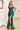 Prom Dresses Long Pleated Formal Lace Applique Prom Dress Emerald