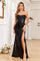 Prom Dresses Long Formal Fitted Metallic Prom Dress Black