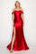 Prom Dresses Fitted Formal Long Pleated Prom Dress Red