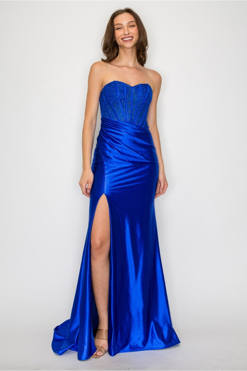 Prom Dresses Prom Long Formal Evening Lace Dress Royal