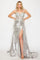 Prom Dresses Long Formal Beaded Metallic Prom Dress Silver