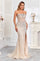 Prom Dresses Prom Fitted Long Formal Beaded Corset Evening Gown Nude