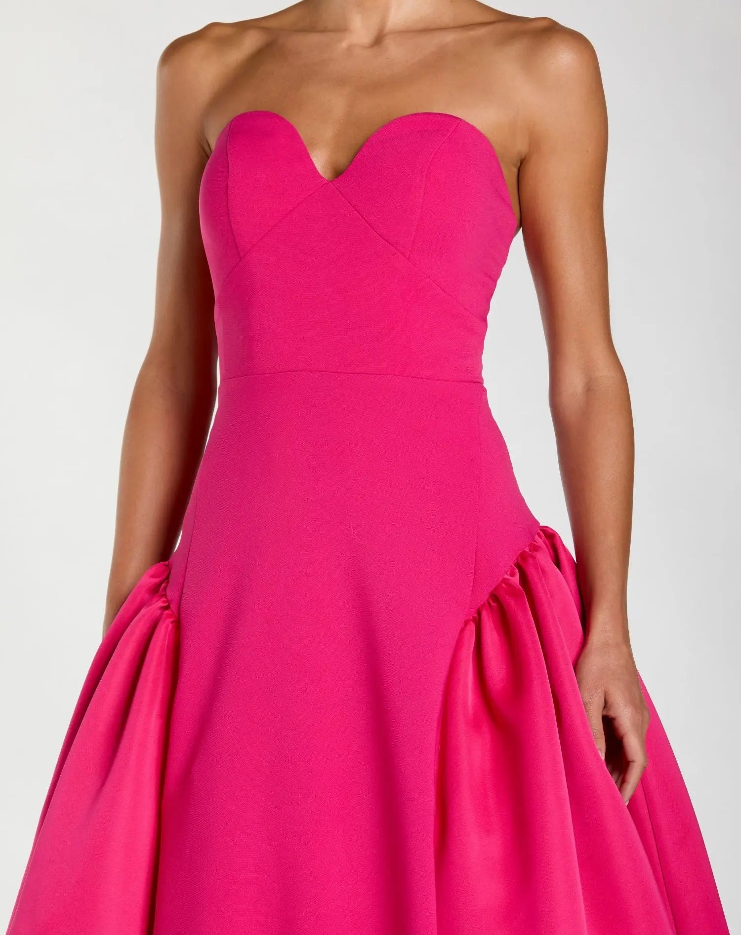 Prom Dresses Long Formal Prom Dress - Ball Gown - Mac Duggal 21240 Hot Pink-Satin-21240-Pleated