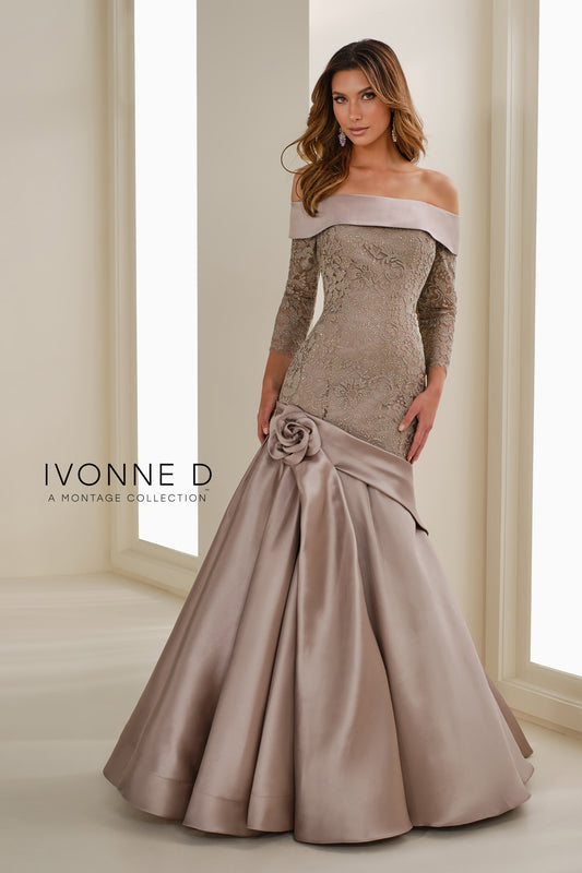 Formal Dresses Long Beaded Lace Formal Evening Dress Taupe