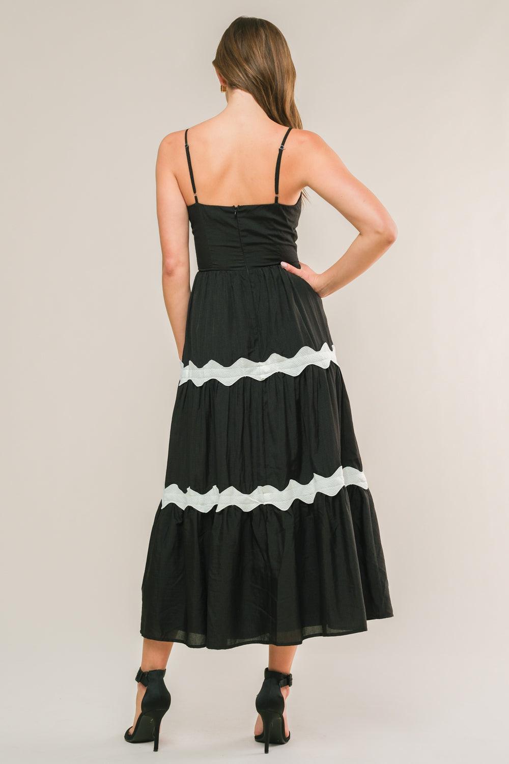 Square Midi Chiffon Cocktail A-Line Flying Tomato ID21260