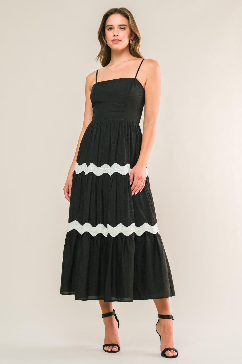 Square Midi Chiffon Cocktail A-Line Flying Tomato ID21260