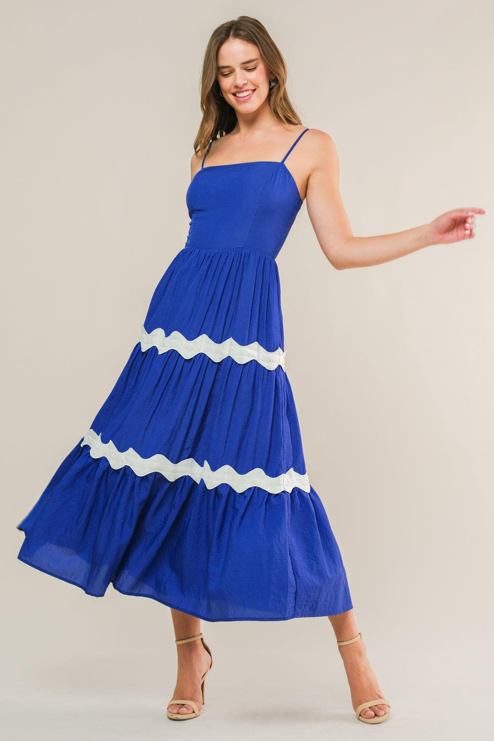 Square Midi Chiffon Cocktail A-Line Flying Tomato ID21260