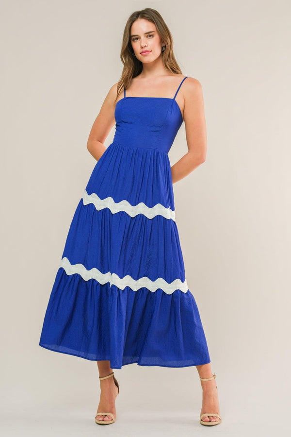 Square Midi Chiffon Cocktail A-Line Flying Tomato ID21260