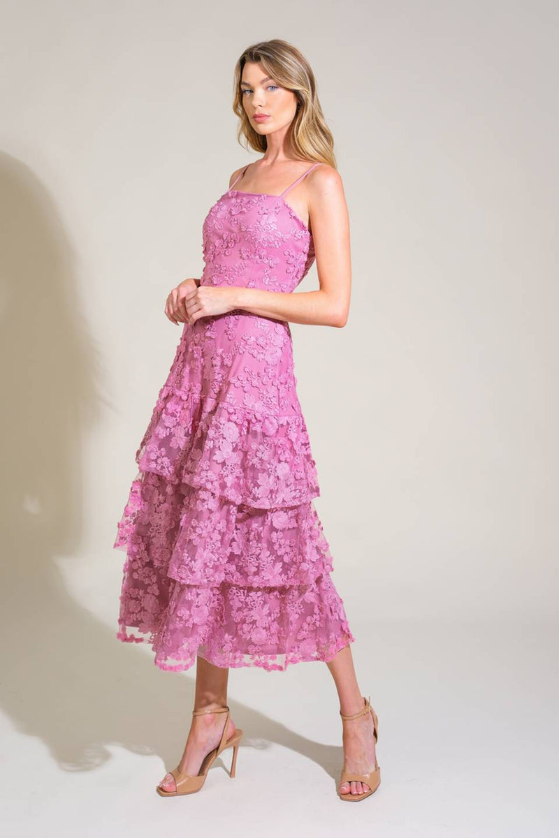 Cocktail Dresses Formal Cocktail Midi A Line Lace Dress Flying Tomato ID21522 Mauve