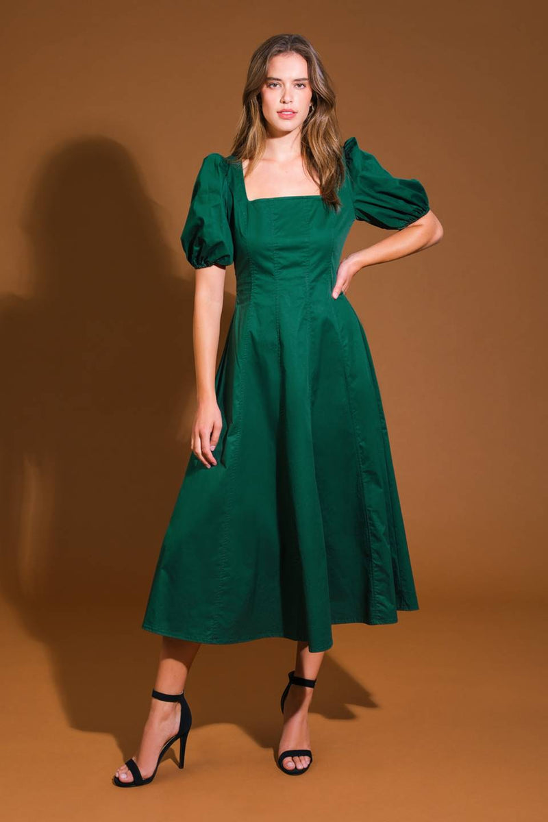 Cocktail Dresses Formal Cocktail Midi A Line Dress Flying Tomato ID21608 Green